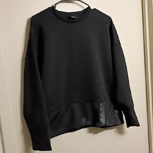 Nike Black Ribbed Crewneck Sweatshirt